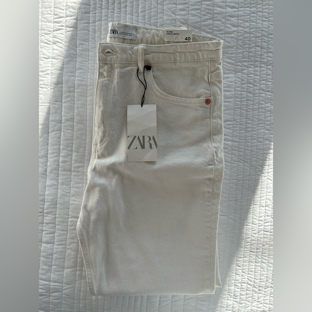 Zara High-Rise Ankle Slim Jeans